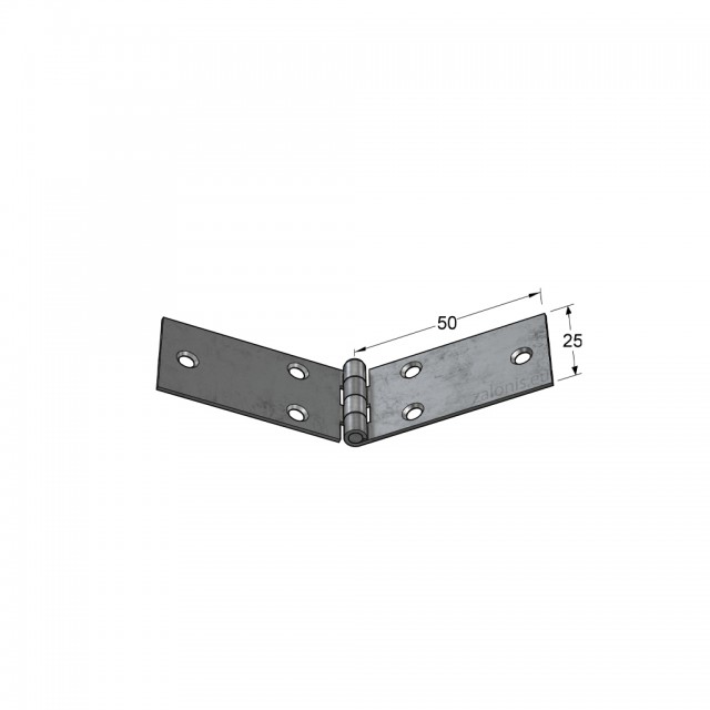 LONG HORIZONTAL STEEL FLAT HINGE 25x100